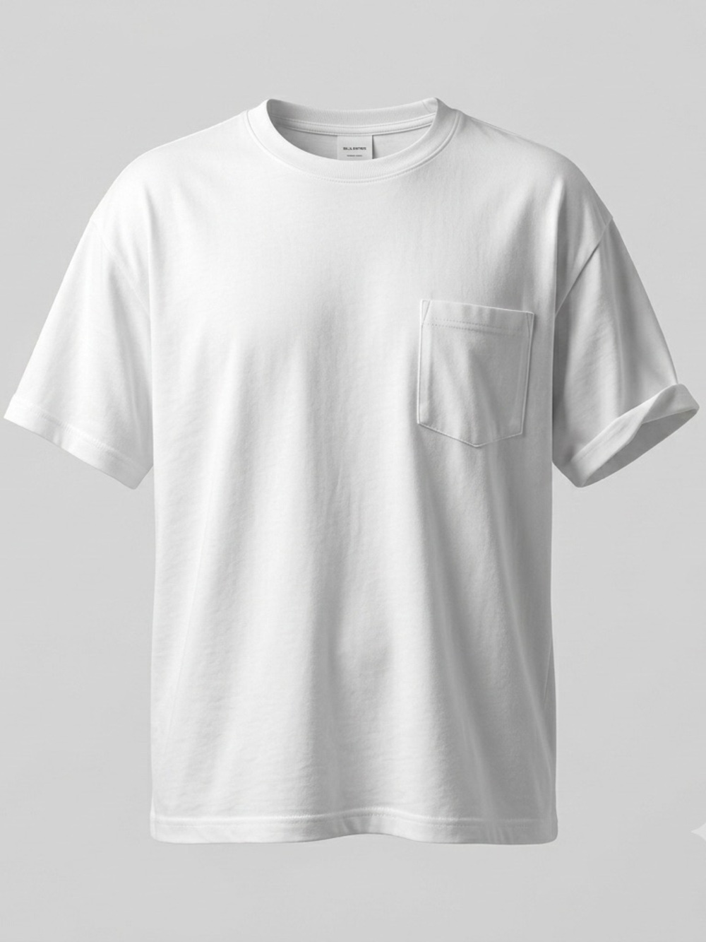 Amongst Others White Pocket T-Shirt Men’s Size Small 100% Cotton Drop Shoulder